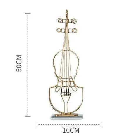 Handmade Brass & Crystal Violin -