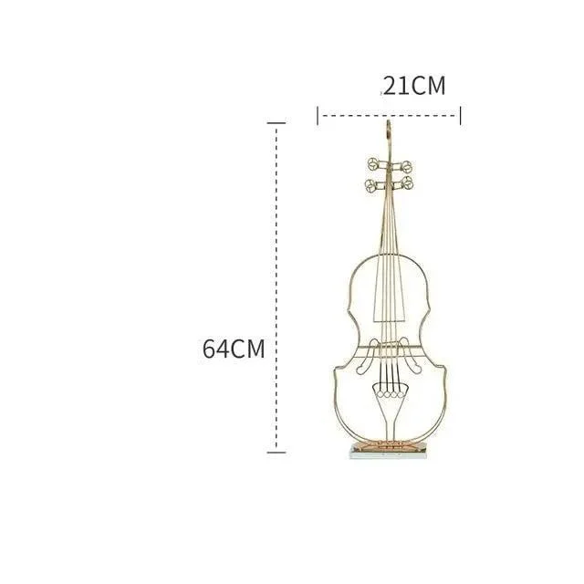 Handmade Brass & Crystal Violin -