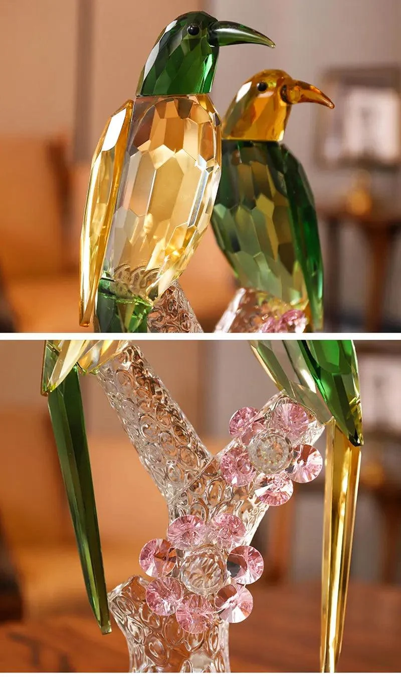 Handmade Crystal Bird Figurine -