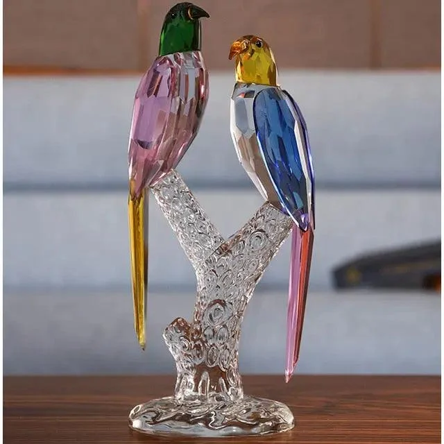 Handmade Crystal Bird Figurine -