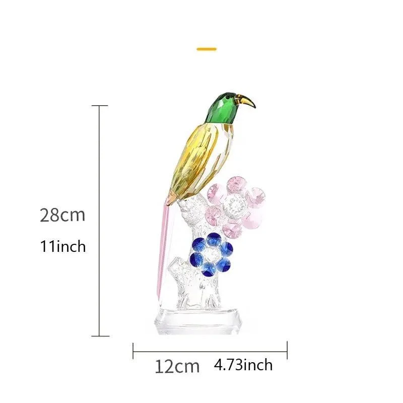 Handmade Crystal Bird Figurine -