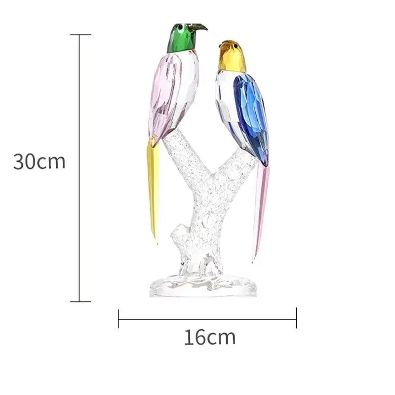 Handmade Crystal Bird Figurine -