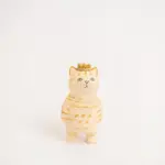 Handmade Cute Cat Wood Carving Ornaments tag1