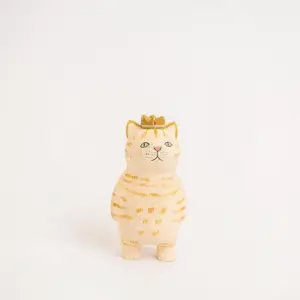 Handmade Cute Cat Wood Carving Ornaments