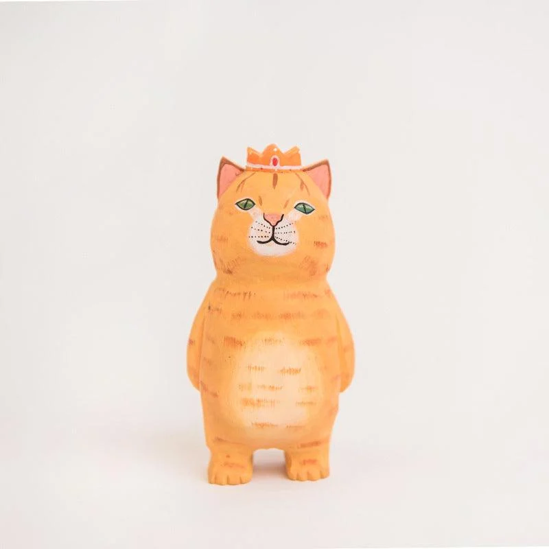 Handmade Cute Cat Wood Carving Ornaments -  - #tag1#