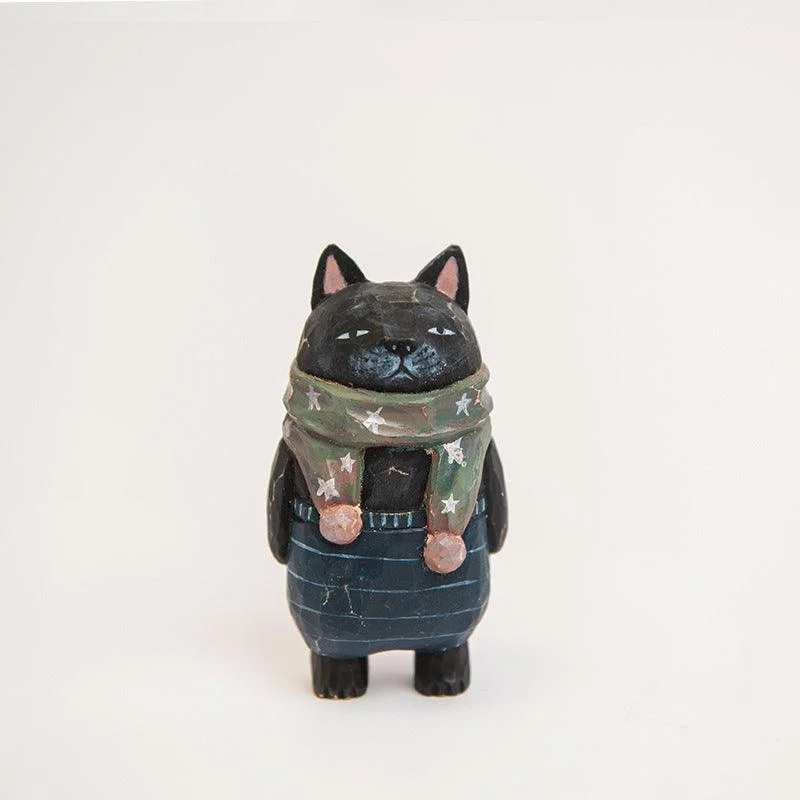 Handmade Cute Cat Wood Carving Ornaments -  - #tag1#
