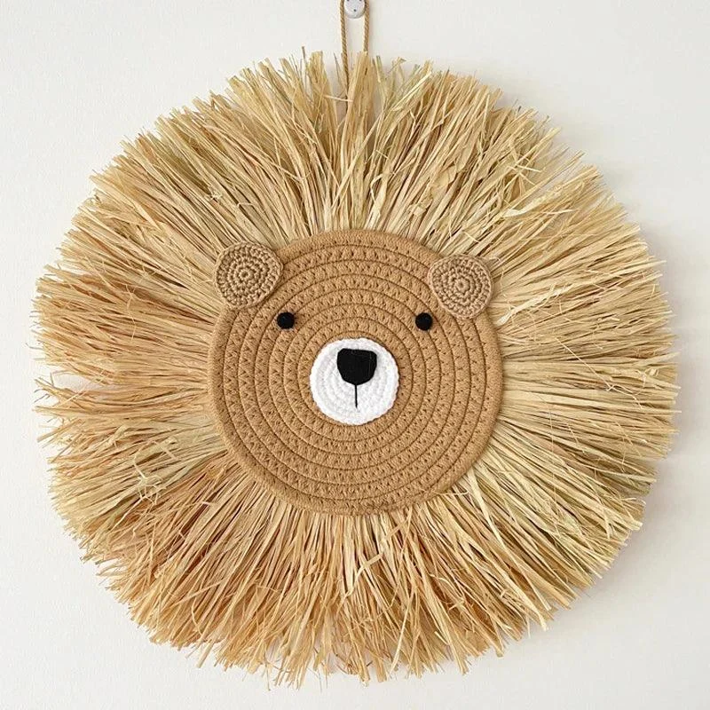 Handmade Lion wall decoration - Baby room - Ornament -  - #tag1#