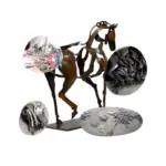 Handmade Metal Horse Sculpture Adonis tag1