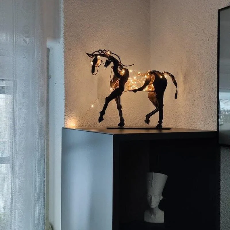Handmade Metal Horse Sculpture "Adonis" -  - #tag1#