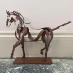 Handmade Metal Horse Sculpture Adonis tag1