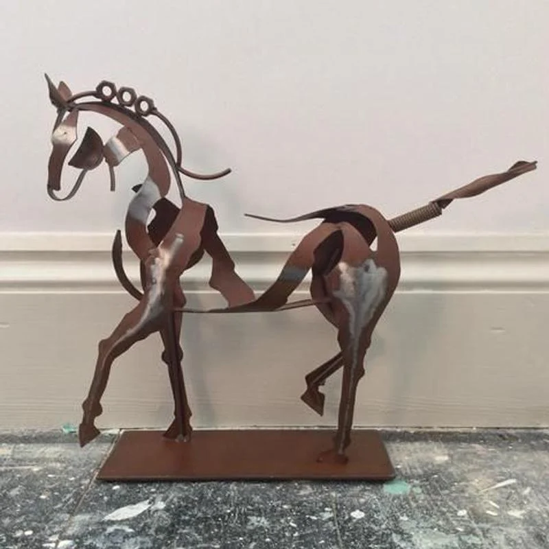 Handmade Metal Horse Sculpture "Adonis" -  - #tag1#