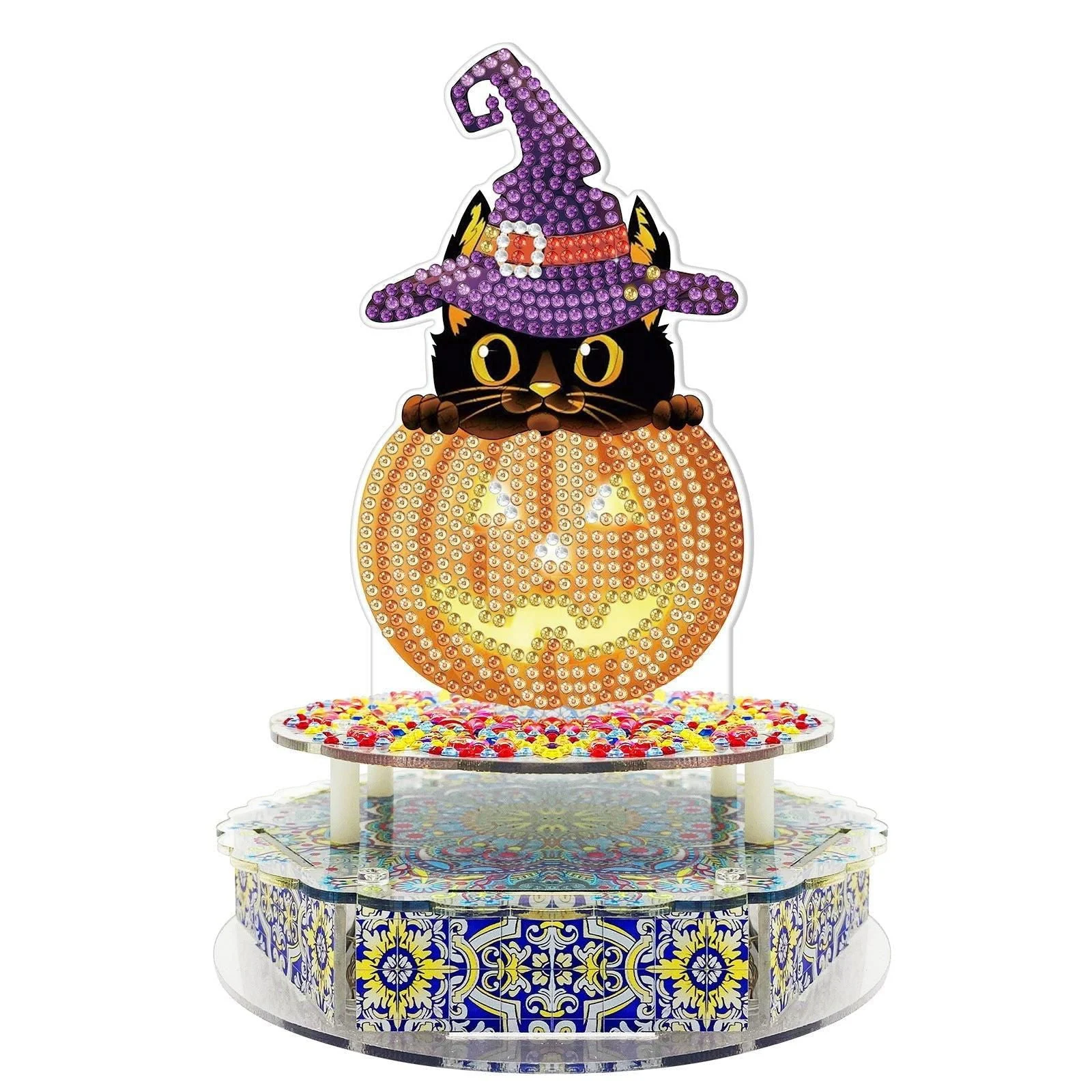 Handmade Point Diamond Halloween Decoration Music Box -  - #tag1#