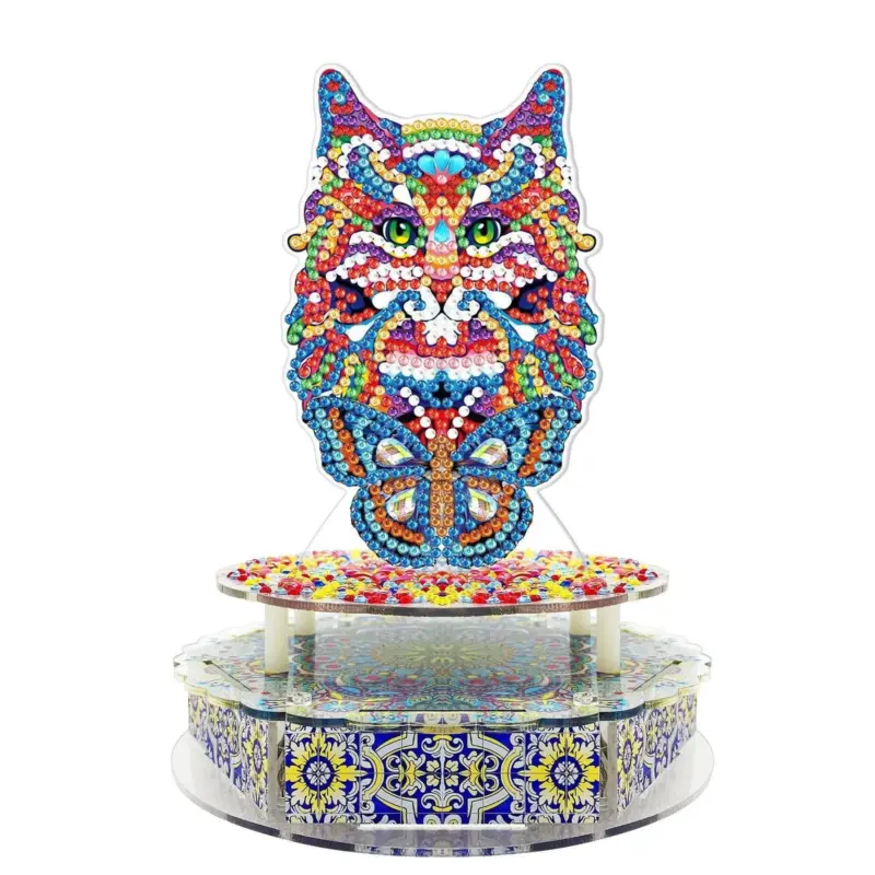 Handmade Point Diamond Halloween Decoration Music Box tag1