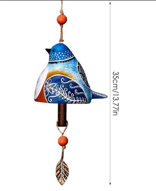 Handmade Resin Cardinals Bird Wind Chimes -