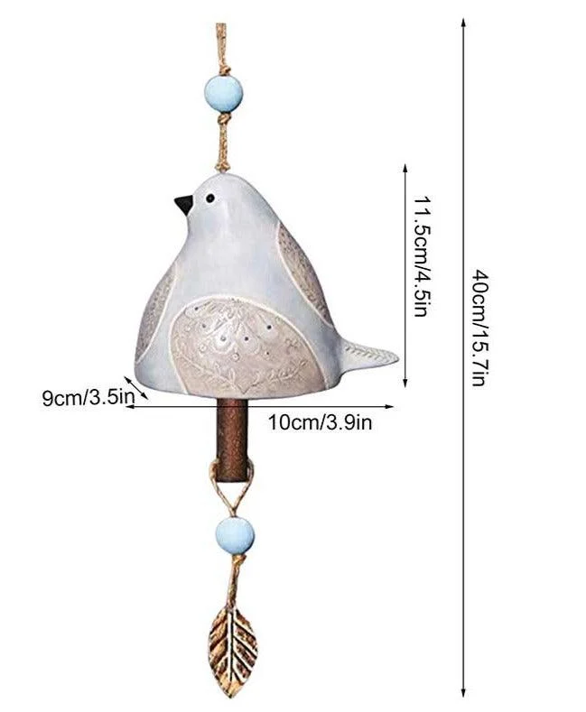 Handmade Resin Cardinals Bird Wind Chimes -