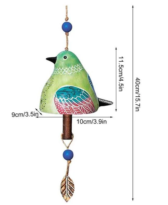 Handmade Resin Cardinals Bird Wind Chimes -