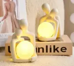 Handmade Romantic Ceramic Couple Lamp