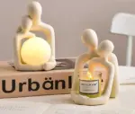 Handmade Romantic Ceramic Couple Lamp