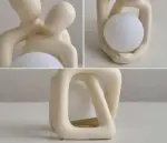 Handmade Romantic Ceramic Couple Lamp