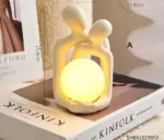 Handmade Romantic Ceramic Couple Lamp
