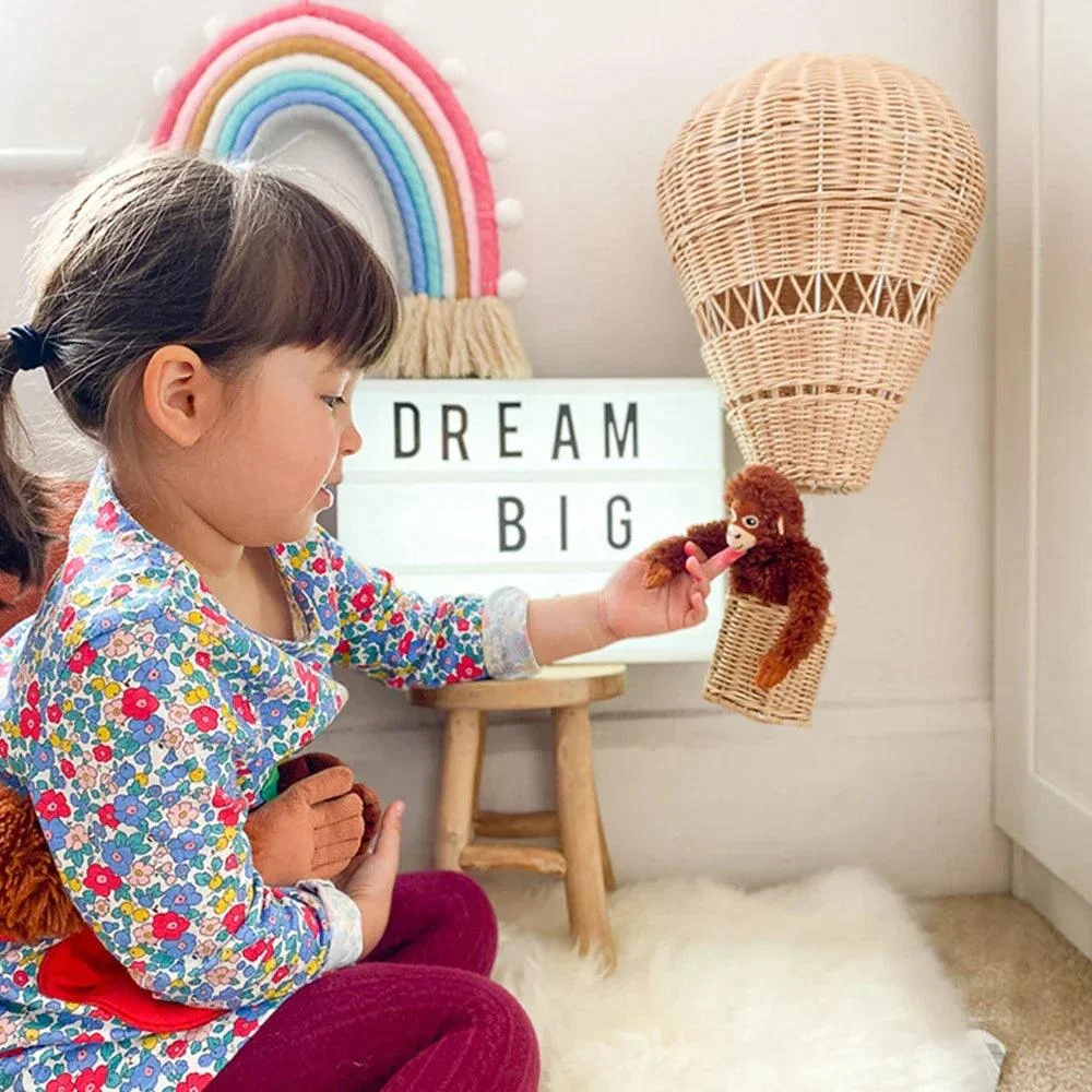 Handmade Wicker Hot Air Balloon - Natural Rattan - Decorative - 30cm x 22cm -  - #tag1#