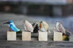 Handmade Wooden Birds Vogely Rustic Decoration Unique Design tag1