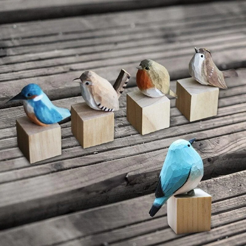 Handmade Wooden Birds - Vogely - Rustic Decoration - Unique Design -  - #tag1#