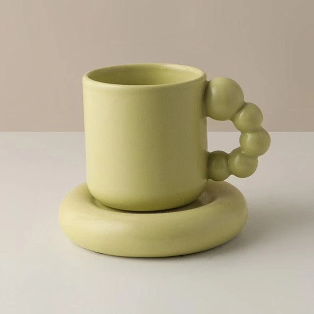 Handmade porcelain cup and plate -  - #tag1#