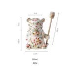 Handpaint_Floral_Bear_Ceramic_Storage_Jars_-_-4200726 Handpaint Floral Bear Ceramic Storage Jars
