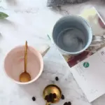 Handpainted Gold Monogram Natural Marble Porcelain Coffee Mug Mr and Mrs Tea Milk Cups and Mugs ee9b7e1d 8077 465f afcf 466006d69729