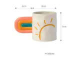 Handpainted_Rainbow_Pottery_Mug_with_Big_Handle_-_-4200923 Handpainted Rainbow Pottery Mug with Big Handle