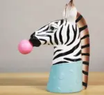 Handpainted_Resin_Zebra_Giraffe_Vase_Planter_Pot_-_-4200942 Handpainted Resin Zebra Giraffe Vase Planter Pot