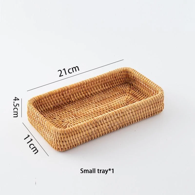 Handwoven Rattan Serving Tray -