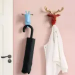 Hang Your Keys in Style with Animals Head Key Hook Wall Hanger Rack Holder Unique and Practical