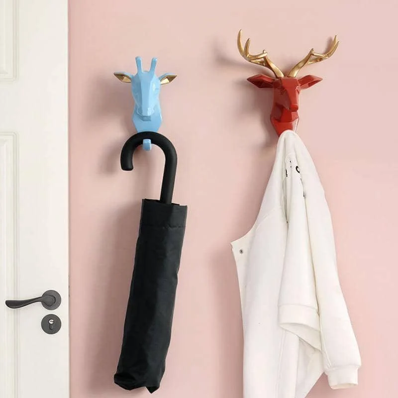 Hang Your Keys In Style With Animals Head Key Hook Wall Hanger Rack Holder Unique And Practical 12