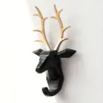 Hang Your Keys in Style with Animals Head Key Hook Wall Hanger Rack Holder Unique and Practical