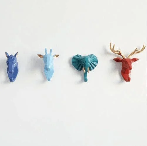 Hang Your Keys In Style With Animals Head Key Hook Wall Hanger Rack Holder Unique And Practical 5