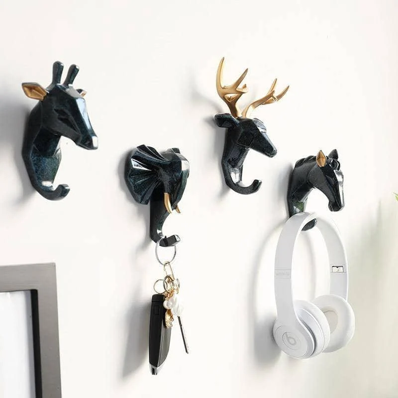 Hang Your Keys In Style With Animals Head Key Hook Wall Hanger Rack Holder Unique And Practical 8