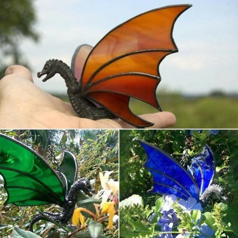 Hanging Dragon Stained Suncatcher Handmade Glass Window Decoration -  - #tag1#