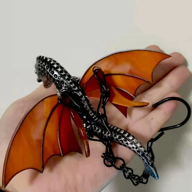 Hanging Dragon Stained Suncatcher Handmade Glass Window Decoration -  - #tag1#