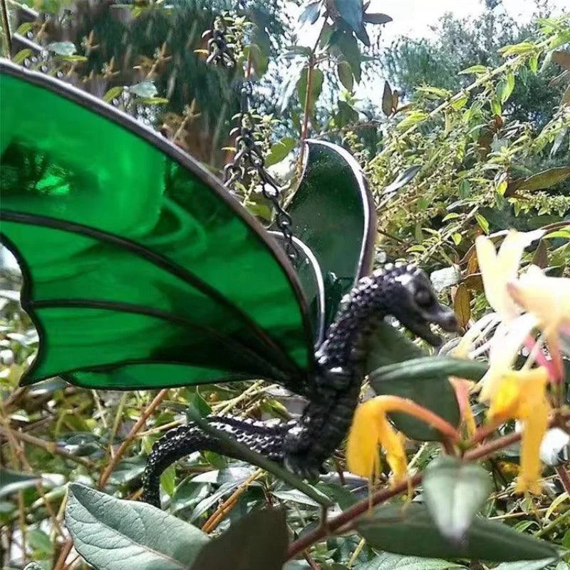 Hanging Dragon Stained Suncatcher Handmade Glass Window Decoration -  - #tag1#