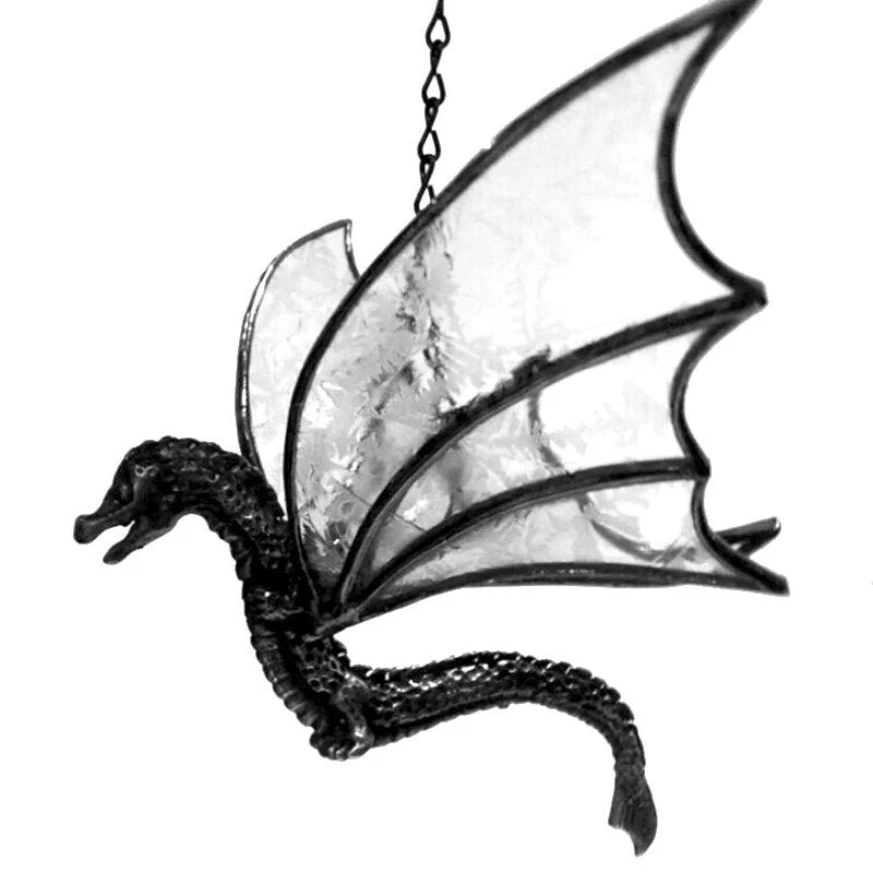 Hanging Dragon Stained Suncatcher Handmade Glass Window Decoration -  - #tag1#