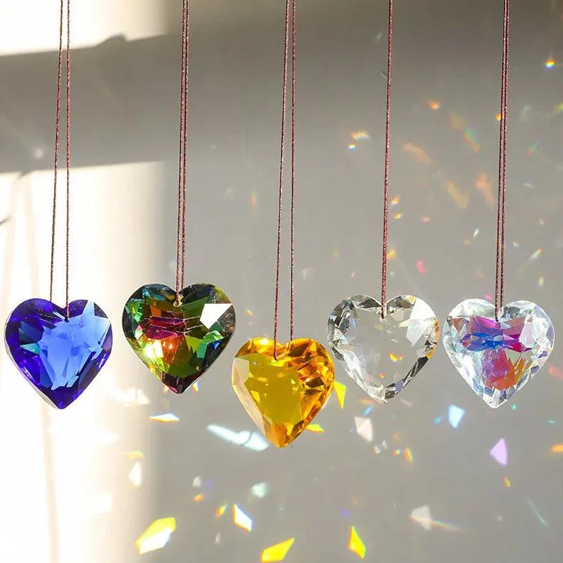 Hanging Heart Suncatcher Prism Crafts -  - #tag1#