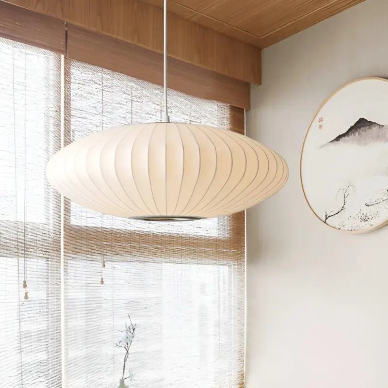 Hanging Lamp SilkGlow Minimalist Design Loft Lantern tag1