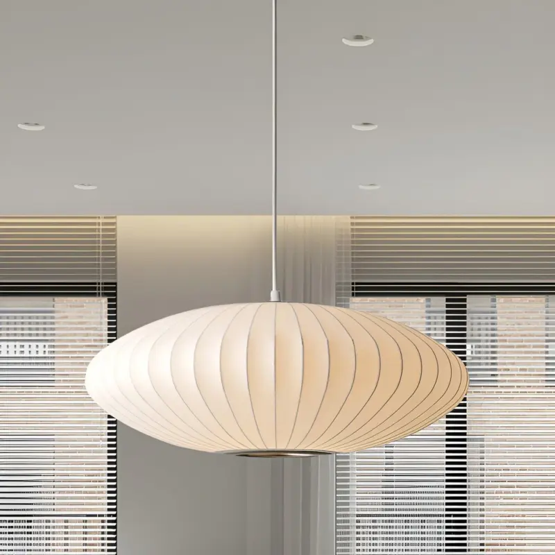 Hanging Lamp SilkGlow Minimalist Design Loft Lantern tag1