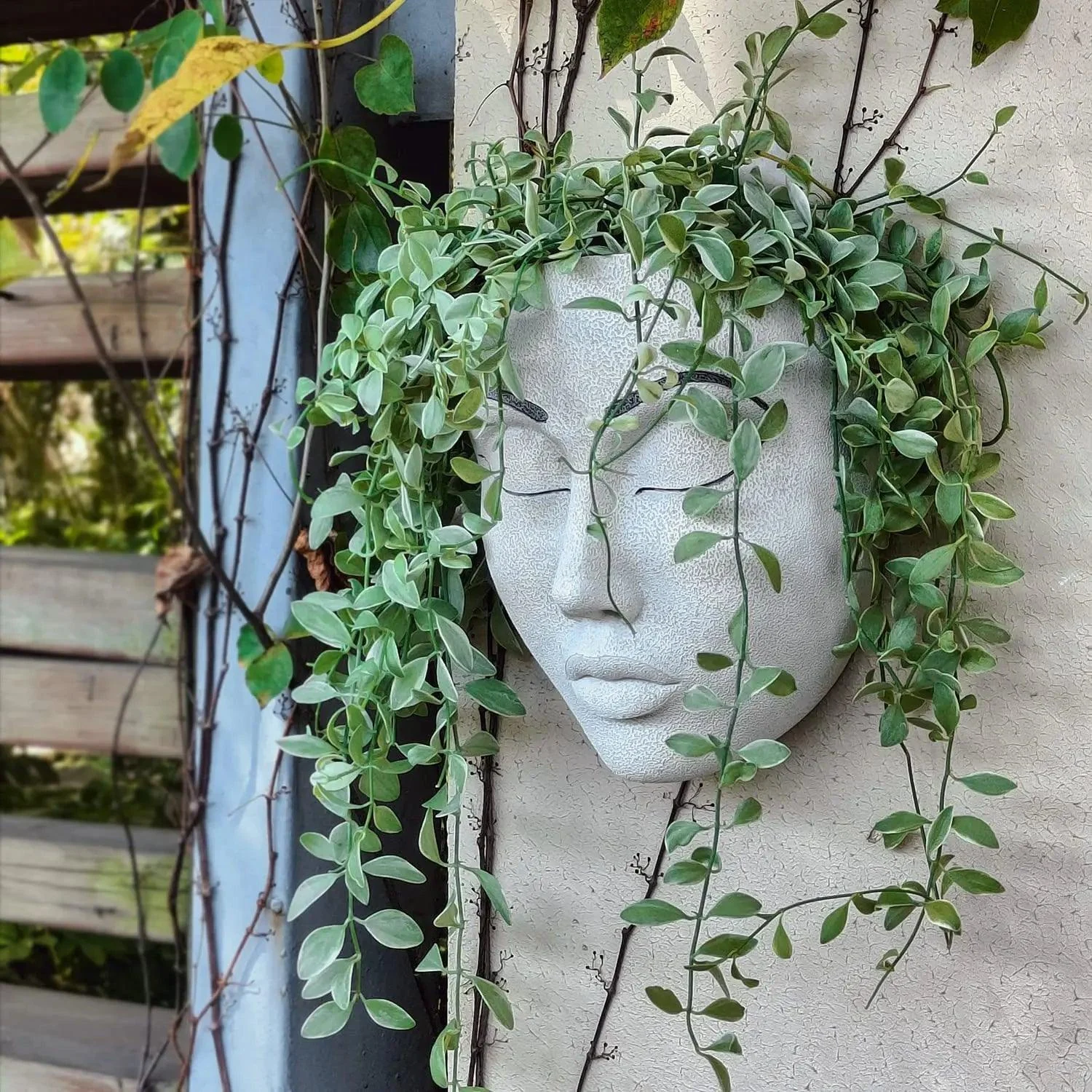 Hanging Plant Pot - Visage - Resin Human Face - Wall Decoration -  - #tag1#