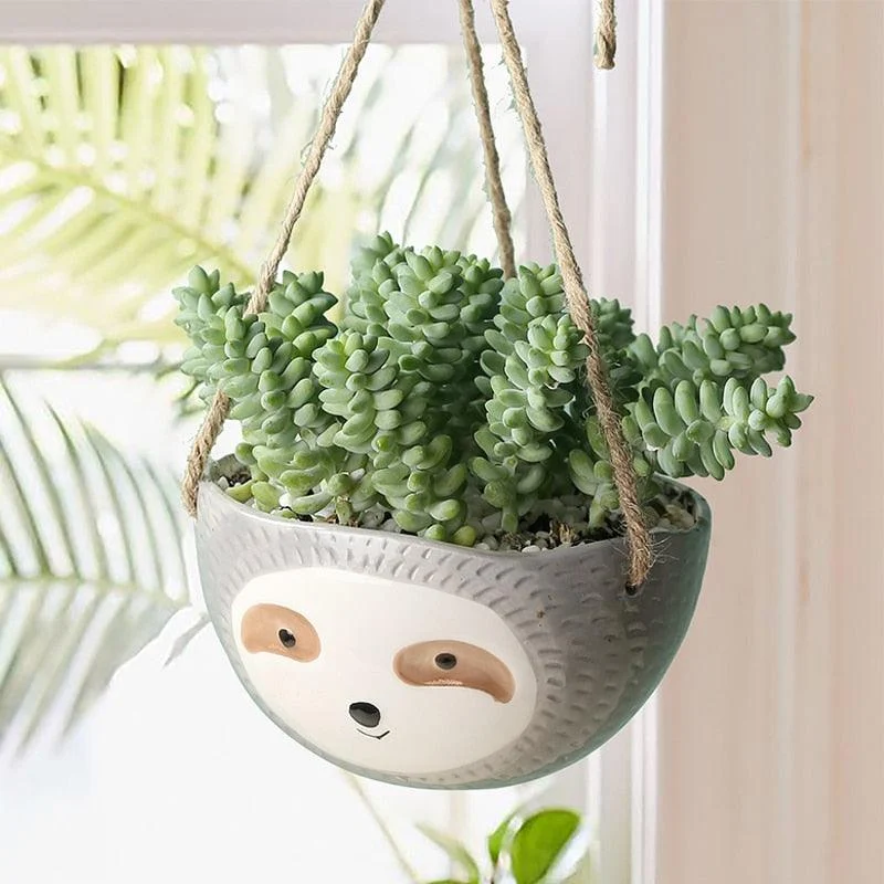 Hanging Sloth Planter -