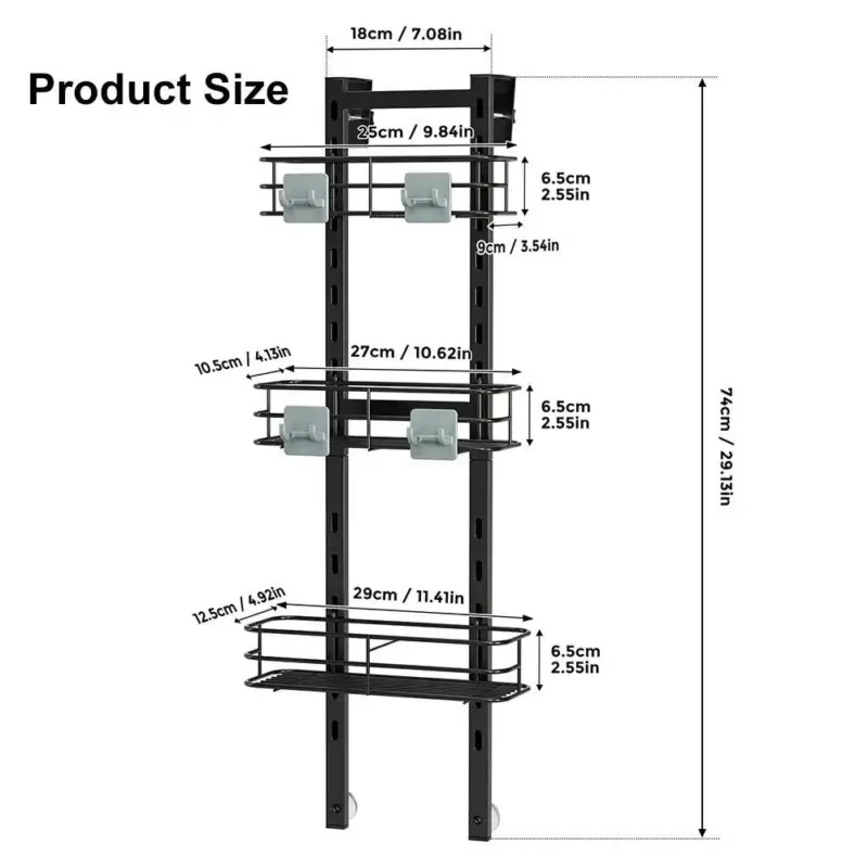 Hanging and Over Door Shower Caddies tag1
