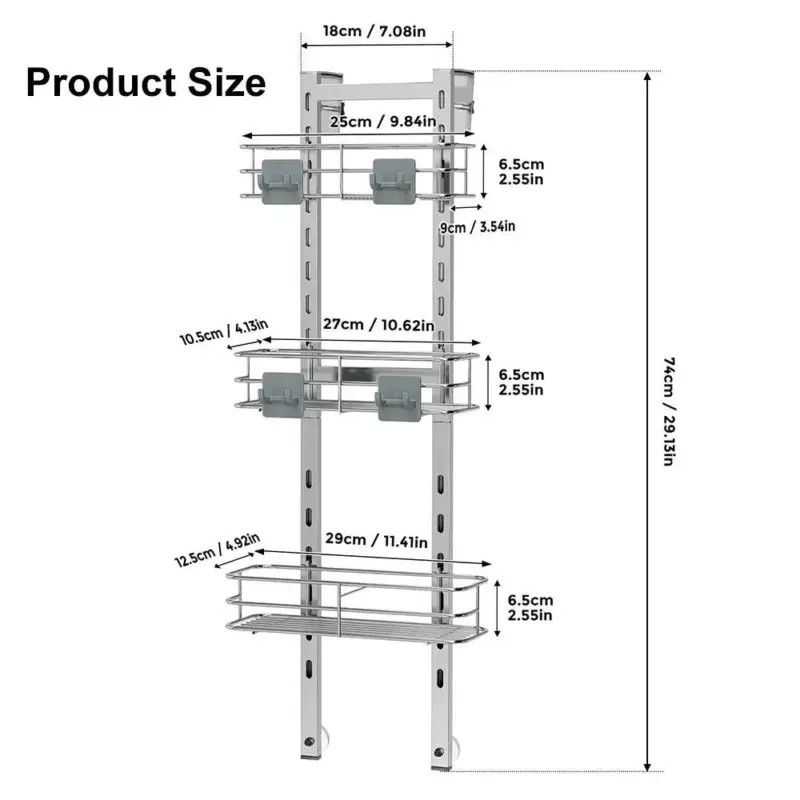 Hanging and Over Door Shower Caddies tag1