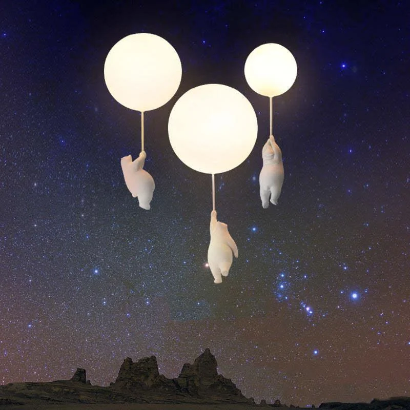 Hanging lamp - WhimsyLight - Bear and balloon - Enchanting design -  - #tag1#